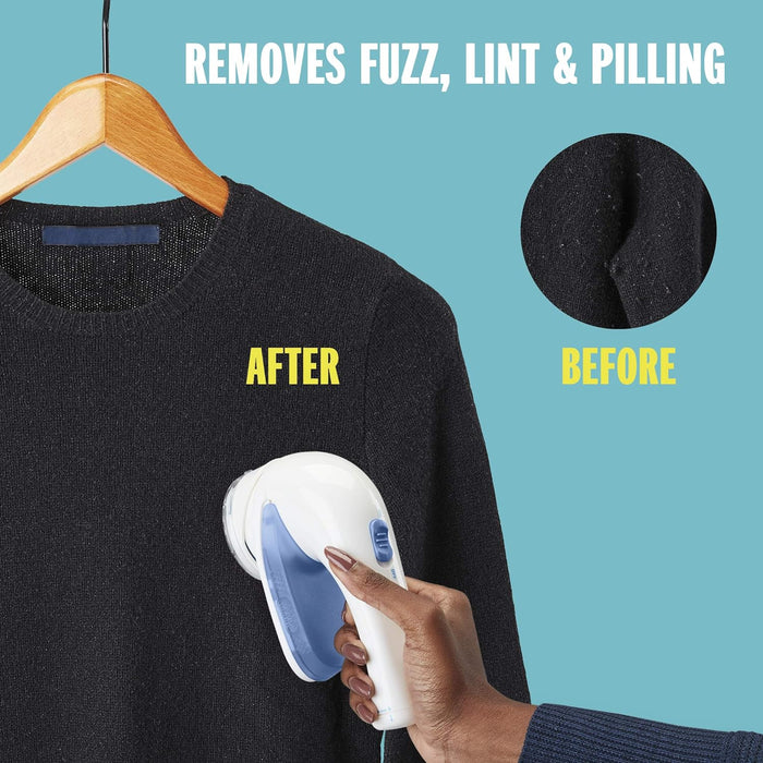 Fabric Shaver and Lint Remover, Battery Operated Portable Fabric Shaver, White