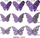 72 Pieces 3D Butterfly Wall Decals Sticker Wall Decal Decor Art Decorations Sticker Set 3 Sizes for Room Home Nursery Classroom Offices Kids Girl Boy Bedroom Bathroom Living Room Decor (Purple)