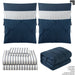 Sharper Image 9-Piece Navy down Alternative Pintuck Bed-In-A-Bag Set, King