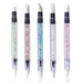 5Pcs Silicone Nail Art Acrylic Pen Brushes Set Rhinestone Nail Polish Carving Pen Rubber Tip Nail Brushes for 3D Effect Shaping Drawing Dotting Tools.