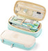 EASTHILL Big Capacity Pencil Pen Case Office College School Large Storage High Capacity Bag Pouch Holder Box Organizer Light Blue