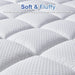 Bedding Quilted Fitted Queen Mattress Pad Cooling Breathable Fluffy Soft Mattress Pad Stretches up to 21 Inch Deep, Queen Size, White, Mattress Topper Mattress Protector
