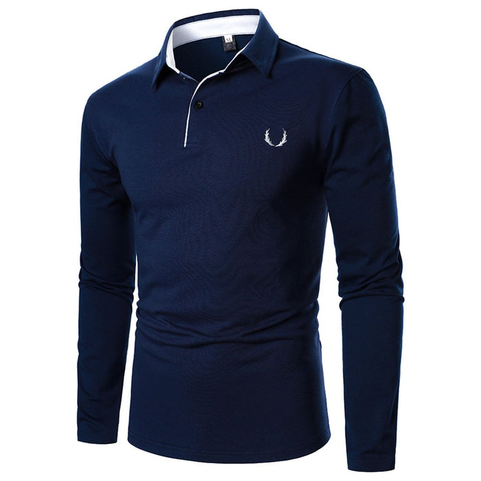 Men Fashion Shirts Stitching Casual Fashion Design Top Long Lapel Loose Sleeve Shirts