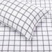 7-Piece Lightweight Microfiber Bed-In-A-Bag Comforter Bedding Set - Full/Queen, Black and Blue Buffalo Plaid