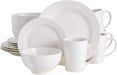 Gibson Home Amelia Court Porcelain Dinnerware Set, Service for 4 (12Pcs), White (Soft Square)