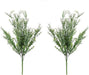 Unpotted Artificial Bush Plant Set of 2 Frosted Green Tea-Leaf Bush Stems (16”X5”) for Office Home Decor Indoor and Outdoor Faux Bush Tea Leaves Spray – New