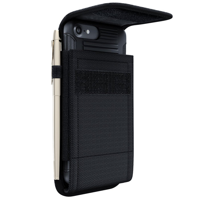 Iphone 6 6S 7 Holster Black Carrying Cell Phone Case Belt Clip and Loop Holster Pouch for Iphone 6 / 6S / 7 (Fits Iphone 6 / 6S / 7 with Otterbox Case / Lifeproof Case / Mophie Juice Pack Air)