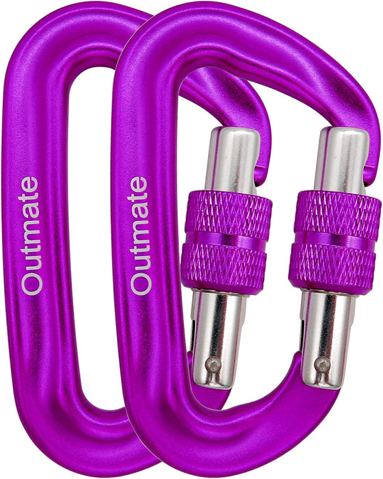 Hammock Carabiner Clip,12Kn 7075 Aluminium Alloy Carabiners,Heavy Duty Clips 2645Lbs/1200Kg,Perfect Gear for Hammocks Camping Hiking Keyring and Utility