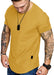 Fashion Mens T Shirt Muscle Gym Workout Athletic Shirt Cotton Tee Shirt Top