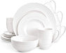 Infinity Bone China Dinnerware Set 16Pcs, round Plates (Soup Bowls, Dinner Plates, Salad Plates), Dinnerware Sets, Dinner Plates, Plates and Bowls Sets (Infinity)