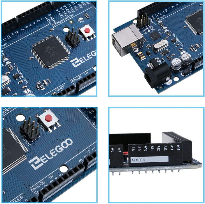 MEGA R3 Board Atmega 2560 + USB Cable Compatible with Arduino IDE Projects Rohs Compliant