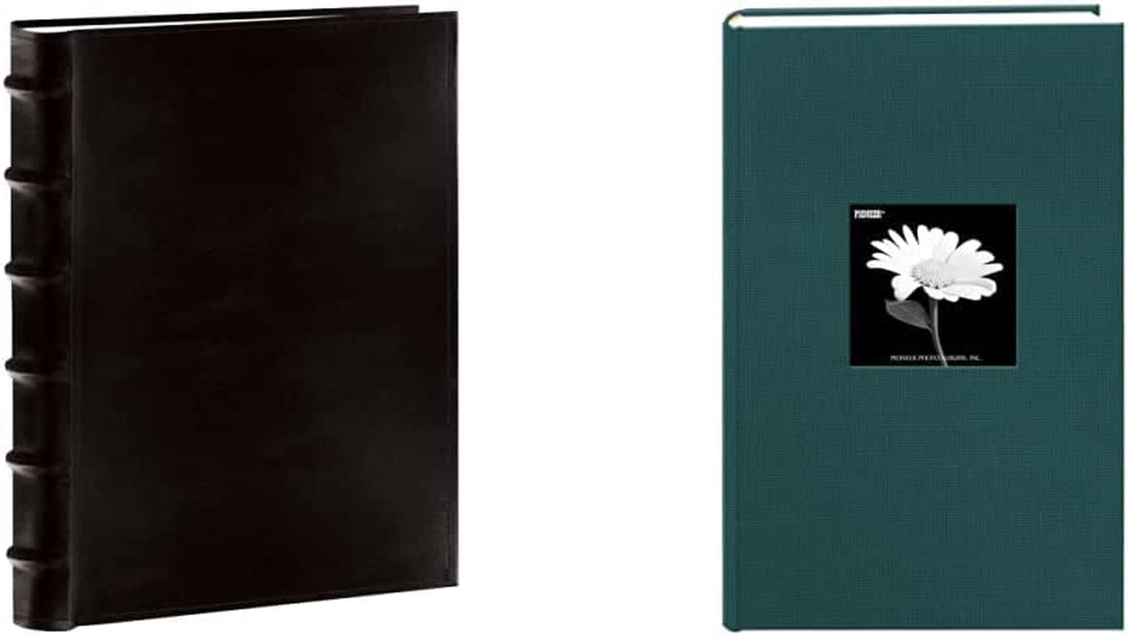 Pioneer Sewn Bonded Leather Bookbound Bi-Directional Photo Album, Holds 300 4X6" Photos, 3 per Page. Color: Black.