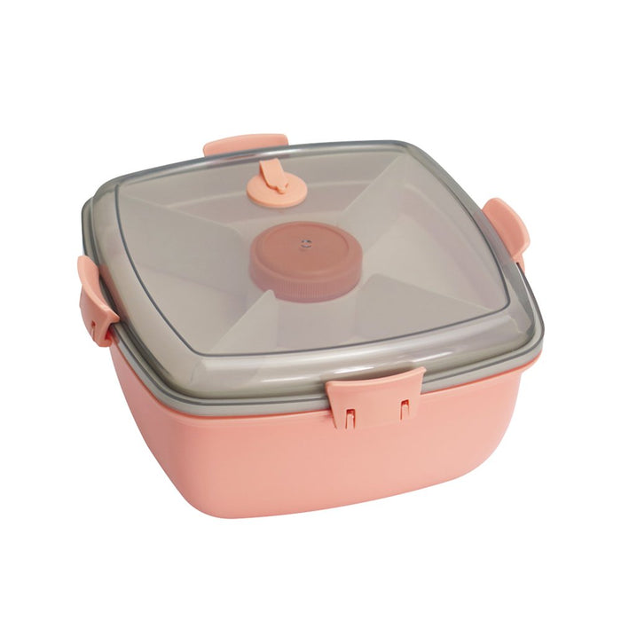 Bento Lunch Box 4-Compartment Bento-Style Kids Lunch Box Leak-Proof 2 Layer 1200Ml Adult Lunch Container Portable Food Storage Container with Spoon & Fork for Adult Kid Toddler Boy Girl