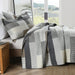 Quilt Queen Size 100% Cotton Queen Size Quilts Grey Black Brown Bedspreads Plaid Quilts Lightweight Soft Breathable Bedding Sets for All Season, 3 Piece