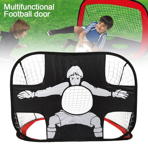 2 in 1 Pop up Kids Soccer Goal Indoor/Outdoor Soccer Target Net for Improving Passing and Shooting Accuracy for Backyard Indoor Outdoor Sports