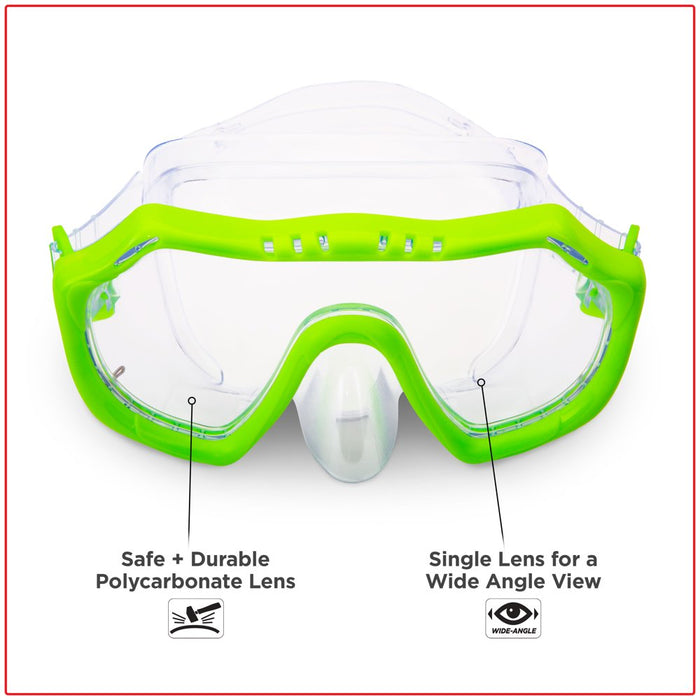 Dolfino South Clear and Green Swimming Sport Goggles