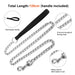 49.6In Metal Dog Leash, Heavy Duty Chew Proof Pet Leash Chain with Padded Handle for Large Medium Size Dogs