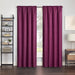 Eclipse Samara Solid Color Blackout Rod Pocket Single Curtain Panel, Boysenberry, 42 X 54