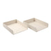 2 Piece Set Paperboard Paper Tray Desk Organizer Papyrus Beige