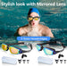 2Pack Swimming Goggles for Adult Comfortable Daily Swim Glasses with Mirrored Anti-Fog Lens No Leak Water