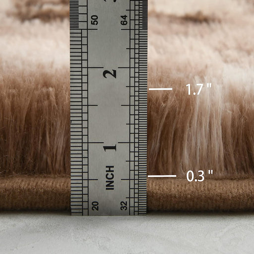 5X8 Large Area Rugs for Living Room, Super Soft Fluffy Modern Bedroom Rug, Tie-Dyed Brown Indoor Shag Fuzzy Carpets for Girls Kids Nursery Room Home Decor