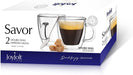 Savor Double Wall Insulated Glasses Espresso Mugs (Set of 2) - 5.4-Ounces