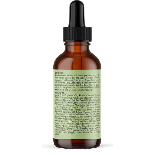 Organics Rosemary Mint Scalp & Hair Strengthening Oil with Biotin & Essential Oils, Nourishing Treatment for Split Ends and Dry Scalp for All Hair Types, 2-Fluid Ounces