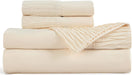 Bedsure Full Size Sheet Sets - Soft 1800 Sheets for Full Size Bed, 4 Pieces Hotel Luxury Beige Sheets Full, Easy Care Polyester Microfiber Cooling Bed Sheet Set