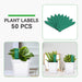 30Pcs 2.7 Inches Nursery Pots with Trays, 50Pcs Plant Labels, Thickened Square Transplanting Pots Kit, Plant Seed Starter, Drain Holes, Germination, Home Décor, Garden, Balcony, White