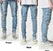 Mens Slim Fit Jeans 7 Pockets Stretch Skinny Denim Pencil Pants Nova Fashion
