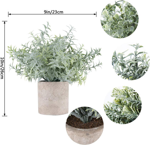 Mini Potted Fake Plants Artificial Small Eucalyptus Plants for Home Office Desk Farmhouse Decor