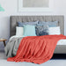 Cotton Waffle Blanket 300 GSM (Coral - 90X108 Inches) Soft Lightweight Breathable Bed Blanket King Size Layering Any Bed for All Season