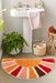 Boho Bathroom Rugs Half Circle Bath Mat Cute Bohemian Bath Rug for Bedroom Small Carpet Home Decor Non-Slip Semi round Shower Rug Funny Washable Indoor Floor Door Mat Sun Retro 16X30Inch