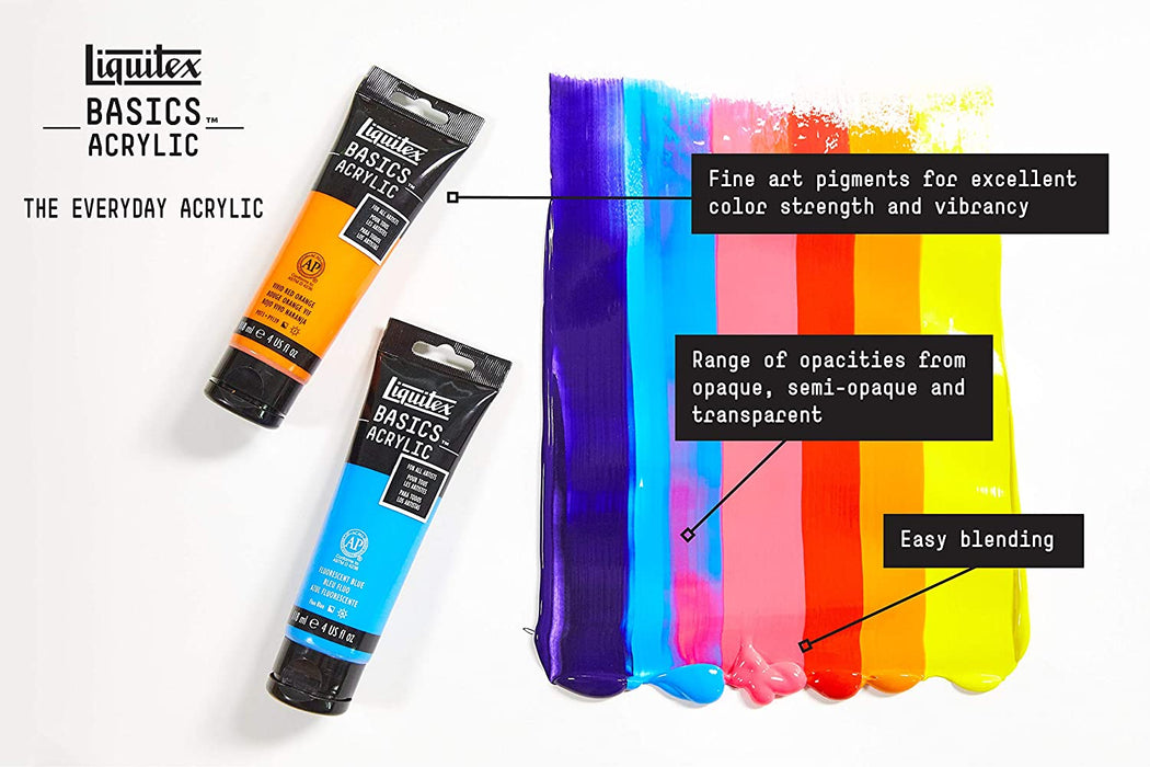 Liquitex BASICS Acrylic Paint, 250Ml (8.5-Oz) Tube, Titanium White