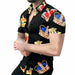 ⭐⭐Button up Shirt Men Baroque Fashion Hawaiian Short Sleeve T Casual Party Dress