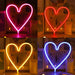 LED Neon Light Decorative Rechargeable Romantic Confession Love Heart LED Modeling Neon Light for Valentine'S Day(Warm White)