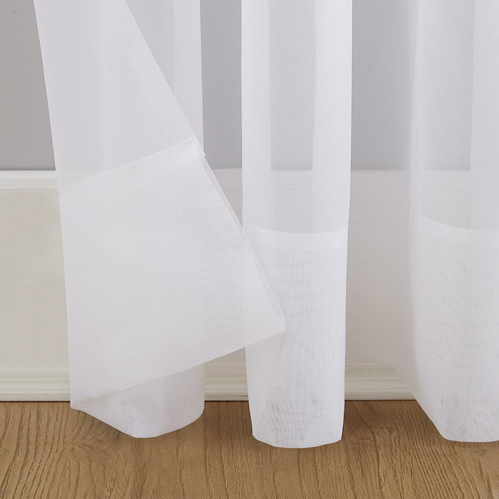 Mainstays Marjorie Sheer Voile Curtain, Single Panel, 59"W X 84"L, White