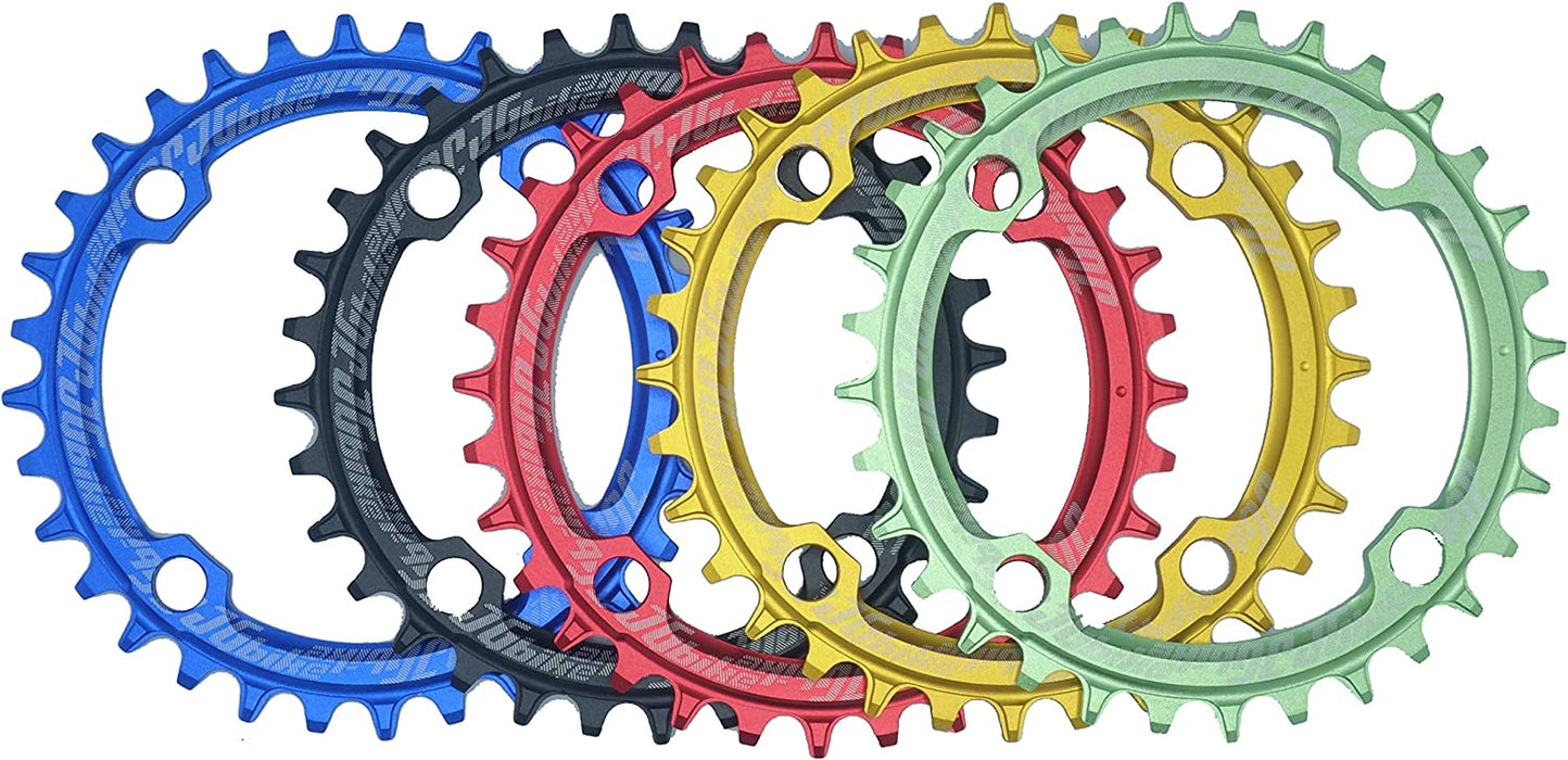Elite round Oval Chainring 104Mm BCD 30T 32T 34T 36T 38T Narrow Wide Single Chainring for 8 9 10 11 12 Speed MTB XC Trail E-Bike Fat Bike Mountain Bike Bicycle
