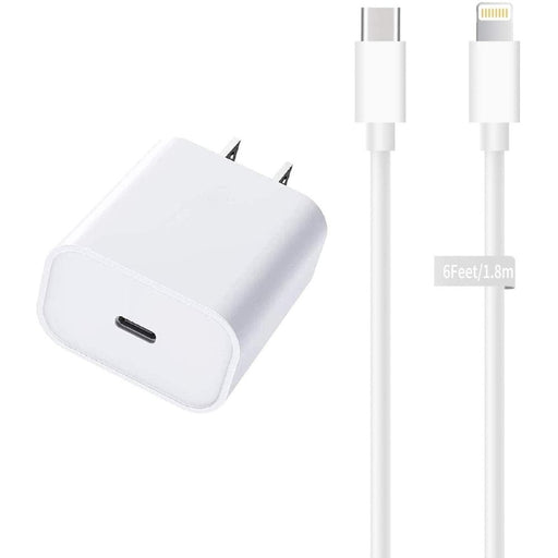 Fast Charger for Iphone 14 13 12 Pro Max 20W PD 3.0 - USB Type C with Cable Lenght 6Ft