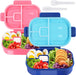 Bento Box Kit, 4 Compartments 1.3L Lunch Box Kids with Fork&Spoon, Leak-Proof Bento Box Adult Lunch Box, Lunch Box Containers for Adults Toddler, Microwaveable, Dishwasher & Freezer Safe