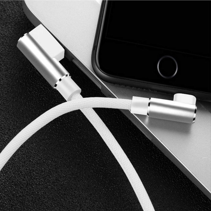 Charger 10FT Fast USB Charging Cable Cord Braided Nylon High-Speed Iphone Cable with Premium Metal Connector Compatible Iphone X/8/8 Plus/7/7 Plus/6/6S/6 Plus/5S/Se/Mini/Air/Pro Case - Silver