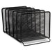Rolodex Stacking Desktop Sorter, 5 Sections, Mesh Metal, Black