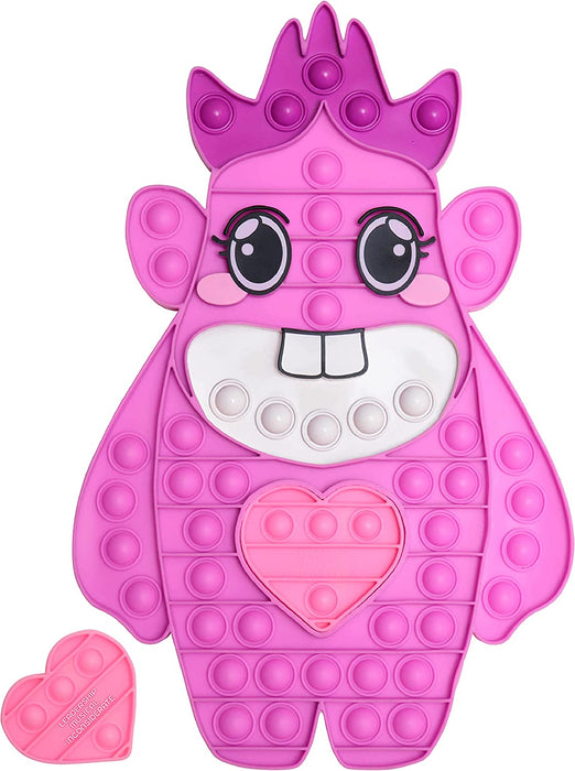 Swop Its Giggle Character Collectable Push Pop Bubble Fidget Sensory Toy for Anxiety & Stress Relief with Glow-In-The-Dark Heart, Food-Grade Bubble Popping Sensory Toy for Autism & ADHD- Novelty Gifts