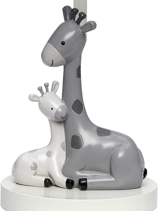 Jungle Friends White/Gray Giraffe Nursery Lamp with Shade & Bulb