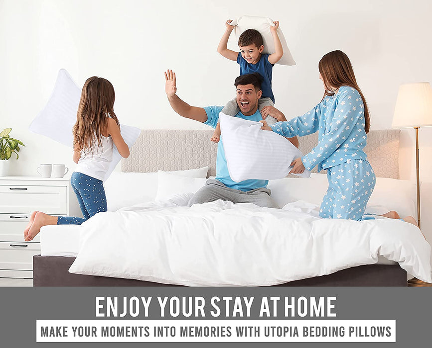 Bed Pillows for Sleeping Queen Size (White), Set of 2, Cooling Hotel Quality, for Back, Stomach or Side Sleepers