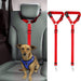 2 Packs Dog Cat Safety Seat Belt Strap Car Headrest Restraint Adjustable Nylon Fabric Dog Restraints Vehicle Seatbelts Harness