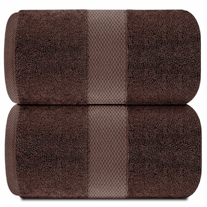 Luxury Bath Sheet Towels Extra Large 35X70 Inch | 2 Pack, Brown