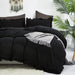 Black Comforter Set Full Black Ruffle Bedding Comforter Sets Full Men Boys Women Comforter All Black Bedding Ruffle Comforter Farmhouse Comforter Shabby Chic Bedding
