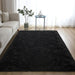 Super Soft Shaggy Rugs Fluffy Carpets, Black Area Rug for Living Room Bedroom Girls Kids Room Nursery Home Decor, Non-Slip Plush Indoor Floor Bedside Rug, 5 Ft X 8 Ft, Black