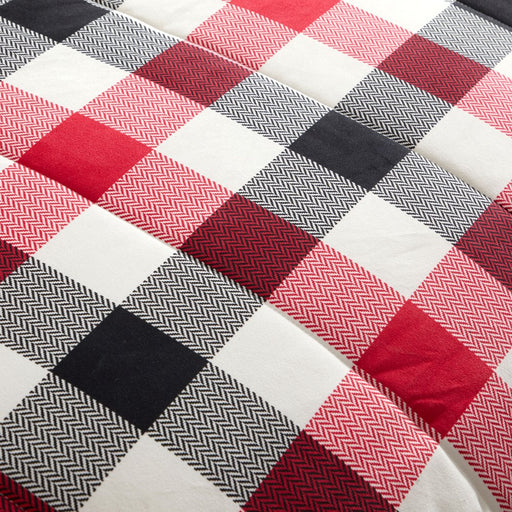 Mainstays Reverse to Sherpa Comforter Set, Full/Queen, Red Plaid, Polyester